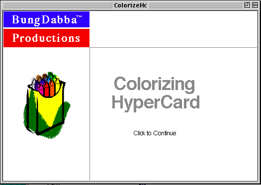 Colorizing HyperCard's de-Claris-ified splash screen