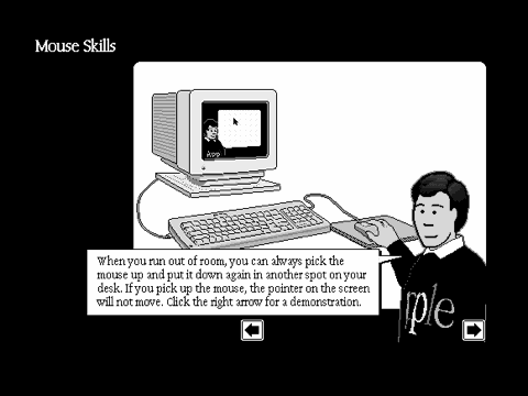 The Macintosh Intro welcome screen